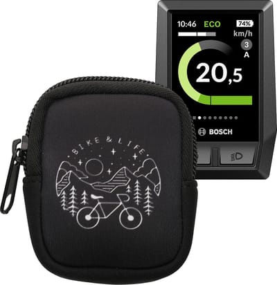 kwmobile Tasje geschikt voor Bosch Kiox / Kiox 300 - Fiets GPS hoes Bike Life Wit Zwart