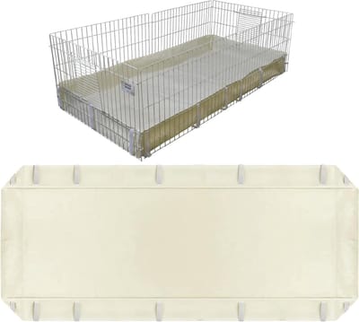Bodembekleding Kooi - Vochtige Onderlegger - Netheid Buren - Waterdicht Nylon - 120x60 cm - Grijs