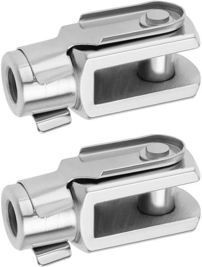 Jhubersproducts - Draad Clevis End Joint - Staal Verzinkt - 42mm Lengte - M8x1.25 - Geschikt voor Automatische Apparatuur - Zilver