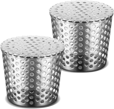 2 Stuks RVS Bladbescherming voor Regenpijpen en Gootbescherming 87-110 mm - Bladvanger en Afvoerbescherming voor Goederen