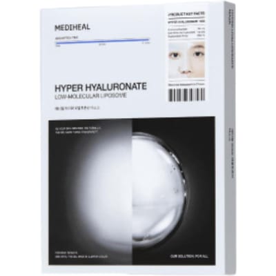 Mediheal Hyper Hyaluronzuur Gel Mask 10 Stuks Diepe Hydratatie & Vochtverhogend Gel Masker gray