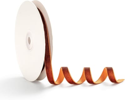 Velours Lint - Decoratieve Band - Cadeaus Versieren - Zachte Textuur - 1 cm x 9 m - Bruin