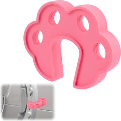 Wasmachine Deurstopper - Apparaat Ventilator - Voorkomt Geurtjes - Zacht Flexibel Rubber - 10 cm Lengte - Roze