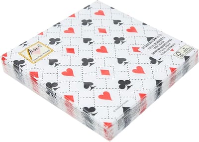 Servetten 33x33 cm 3-laags met Kaart Motief - 20 Stuks