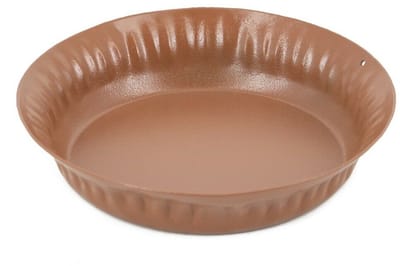 Metalen schaaltje ribbel brique