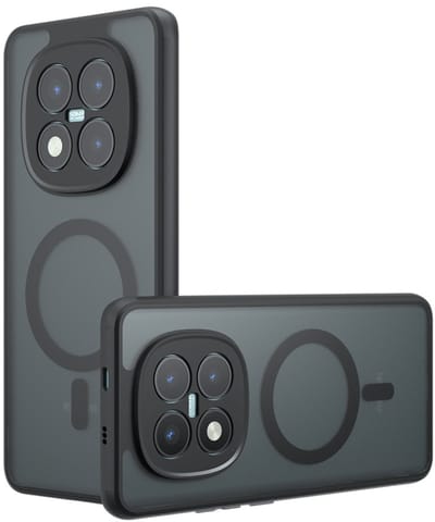 Coverup Hoesje - Geschikt voor Xiaomi Redmi Note 15 Pro Plus 5G / Poco M8 Pro Hoesje - Coverup Mat Transparante Back Cover met Camera Cover - MagSafe Compatible - Zwart