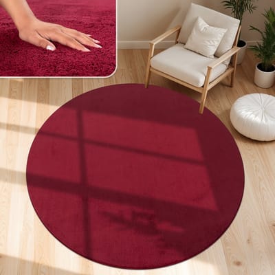 Paco Home Moderne woonkamer tapijt kortpolig wasbaar zacht uni effect bont antislip 200 cm Rund