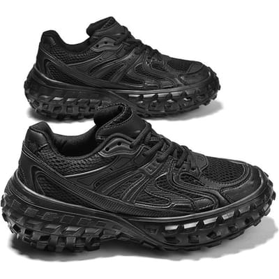 Couleur unie polyvalent décontracté chaussures pour hommes mode léger résistant à l'usure chaussures de sport pour hommes confortable tendance papa chaussures 42 noir