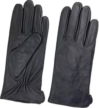 PolkaHome Leren dameshandschoenen, gemaakt van echte schapenvacht, gevoerd met kasjmier of wol om warme winterhandschoenen te houden