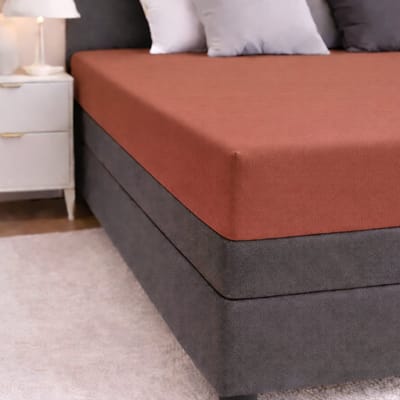 24-Bedding - Hoeslaken Katoen - 80x200 cm Terra- Verkoelend 100% percaline Katoen - 30 cm hoek