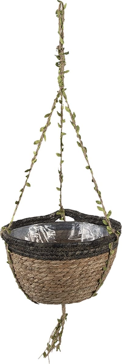Clayre & Eef Plantenhanger Ø 24x18 Bruin Zeegras