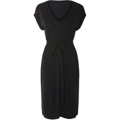 ESMARA Dames jurk van linnenmix (Zwart, XS (32/34))