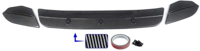Frontlip TurboX - Voorbumper Spoiler Lip - Voor BMW X3M F97/X4M F98 (2019-2022) - Gloss Zwart/Koolstofvezel Look - Auto accessoires