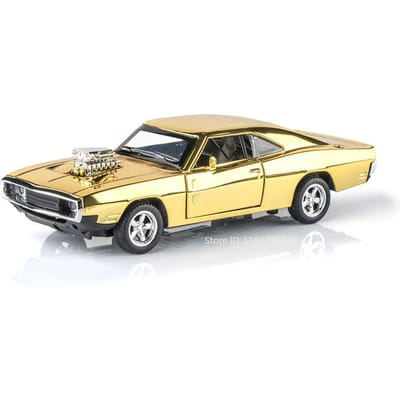 1:32 Chargeur Modèle 1970 Jouets Voiture Alliage Moulé sous Pression Électroplaqué Modèles Son Lumière Portes Ouvertes Tirer en Arrière Ornement Voitures Cadeaux Garçons