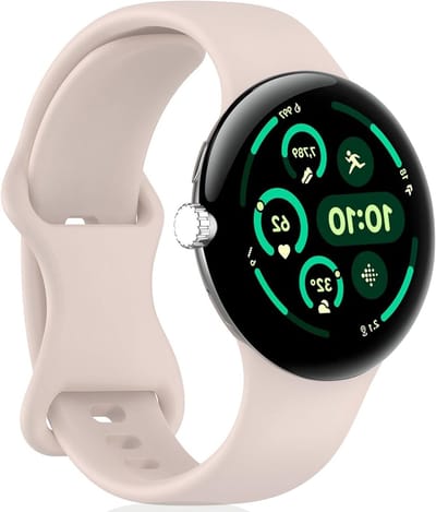 Sportieve Silicone Horlogeband voor Google Pixel Watch 4 en 3 - 45mm, Roze, Ademend en Comfortabel