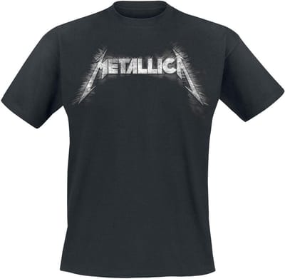 Opvallend Zwart T-shirt met Metalprint voor Heren in Maat XX-Large