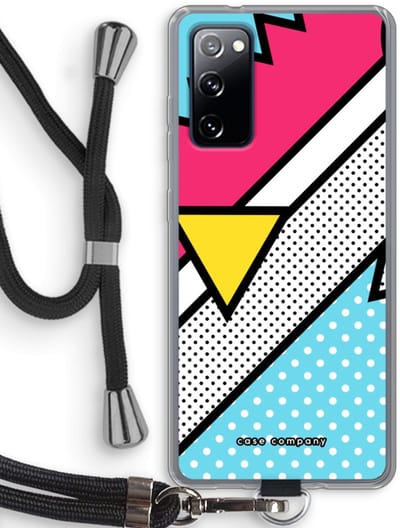 Hoesje met koord geschikt voor Samsung Galaxy S20 FE / S20 FE 5G hoesje met Koord - Pop Art #3 - Telefoonhoesje met Zwart Koord - Bescherming aan alle Kanten en Over de Schermrand