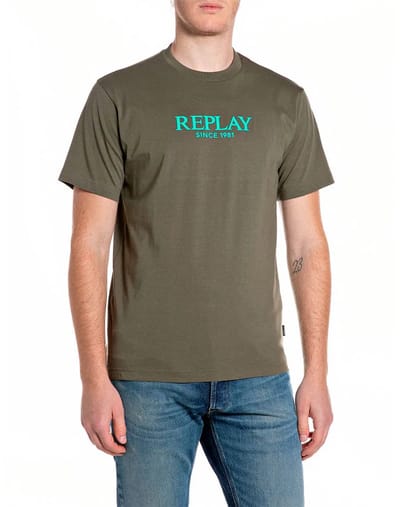 Replay M3341 .000.2660 T-shirt Met Korte Mouwen Groen L Man