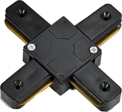 Ledl Trackrails X-Vorm Koppelstuk 1 Fase Zwart