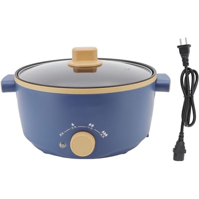 800W Elektrische Koker 2.5L 3 Snelheidsregeling Enkellaags Multifunctionele Elektrische Pan Koker UK Stekker L(for 6.5-9kg)