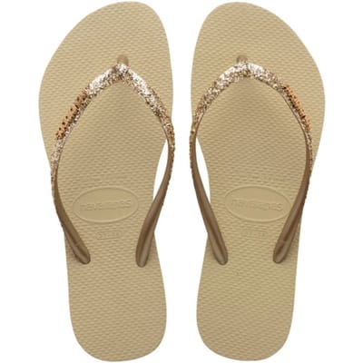 Havaianas Slim Slippers en Sandalen Dames - Beige - Maat 35/36 - Plastic