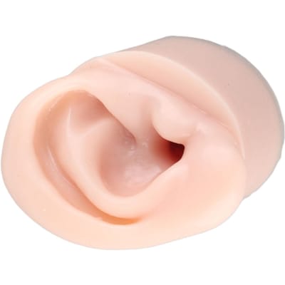 Modèle d'oreille en silicone Couleur de peau moyenne Modèle d'oreille pour l'entraînement au piercing pour l'affichage des boucles d'oreilles l'enseignement beige