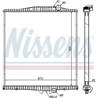 Radiator, motorkoeling NISSENS 654620