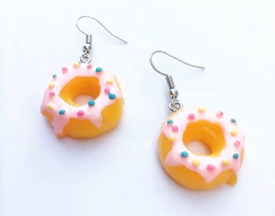 Akyol - grapige oorbellen meisje - sinterklaas cadeau meisje - Donut oorbellen - oorbellen meisjes - leuke donut oorbellen - Sieraad- fruit oorbellen - oorbellen cadeau - verjaardag - grappige oorhangers - Valentijn cadeau
