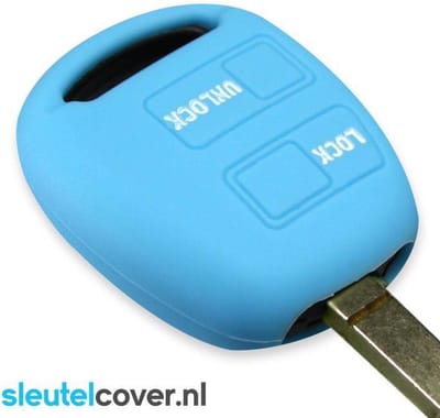 Autosleutel Hoesje geschikt voor Lexus - SleutelCover - Silicone Autosleutel Cover - Sleutelhoesje Lichtblauw