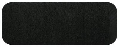 Zwarte Badhanddoek Katoen Fijn Geweven 50x100 cm