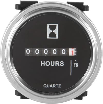 Ronde digitale urenmetermeter voor DC 6-80V - Waterdicht en duurzaam voor tuinmachines en voertuigen