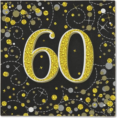 Oaktree - Servetten - 60 jaar Zwart Goud (16 stuks)