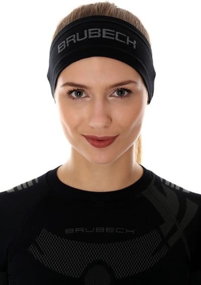 Brubeck Zweetband Hoofd 3D Pro - Naadloos Sport Hoofdband Unisex - Zwart S/M
