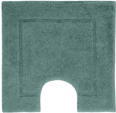 Casilin WC-mat Antislip Orlando - 59x59cm - Met Uitsparing - Vierkante Badmat - Waterabsorberend - Wasbaar en Sneldrogend - Acryl - Groen, Rosemary
