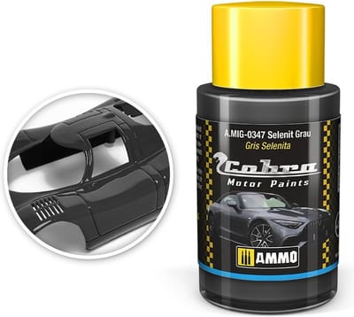 AMMO by Mig Jimenez Hobbyverf Acrylverf - MIG 0347 Cobra Motor Paints - Selenit Grau - Matt - Acryl - 30ml Verf potje - 30 ml
