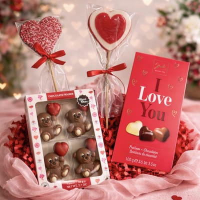 Candy Freaks - Chocolade Moederdag Pakket - 4 Stuks - Liefde - Spek - Snoep - Valentijn - Lollies