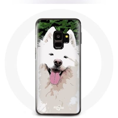Samsung Galaxy S9 hoesje Wit Samojeed hondenras wit