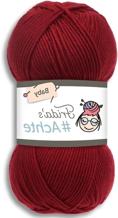 Babywol Breien Haken - Zacht Garen - Babykleding Maken - Anti-pilling Thermoregulerend - 100 Gram 240 Meter - Kersenrood