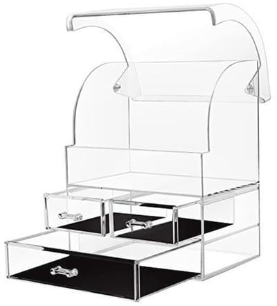 Cosmetische make-up organizer met deksel en grote capaciteit