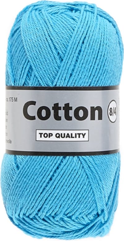 Lammy Yarns Cotton eight 8/4 - 5 bollen van 50 gram - licht turkoois (838) - dun katoen garen