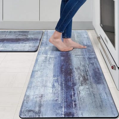 Abstracte Boerderij Keukentapijten Gestreept Golvend Antislip Tapijt Hal Trap Decoratief Vlekbestendig Tapijtmat Huisdecoratie 1PC40X60CM (1.3X2F gray