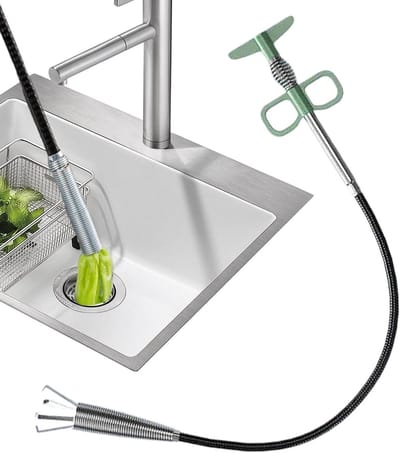 Afvoer Verstopper Verwijderaar - Ontstoppingsgereedschap - Riool Reinigen - Flexibele 4-klauw Grijper - Tot 200 cm - Meerkleurig