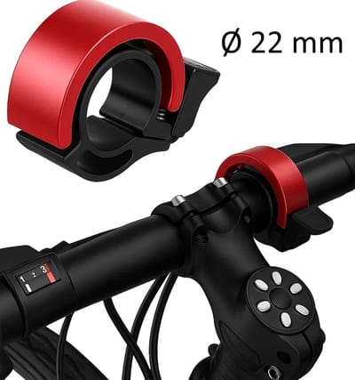 Fietsbel I Ring Fietsbel I Racefiets bel I 15 mm I Ø 22 mm I Universeel I Aluminium I Rood
