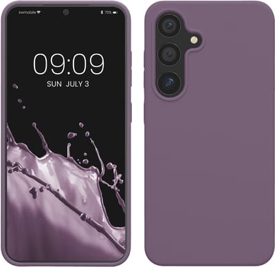 kwmobile telefoonhoesje geschikt voor Samsung Galaxy S25 - Hoesje met siliconen coating - Smartphone case in Bleke iris