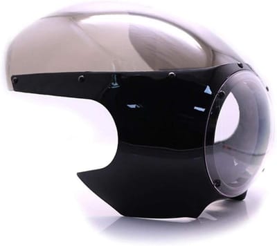 Motorfiets Kuipje - Windscherm Kap - Rijcomfort Verbeteren - Hoge Kwaliteit ABS - 5 3/4 Inch - Smoke Zwart