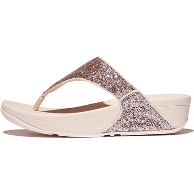 FitFlop Lulu Multi-Tonal Glitter Toe-Post Sandals Vrouwen - Nude Rose Mix