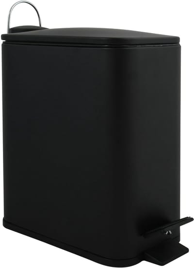 Unyqoos® Stijlvolle zwarte afvalemmer met softclose en binnenemmer van 5 liter