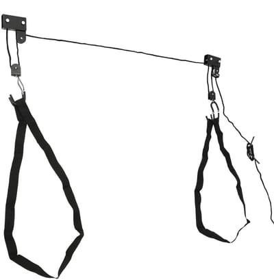 Takelsysteem Set - Takel Lift - Opslag Ruimte Maximaliseren - Afneembaar Ontwerp - 57 kg Capaciteit - Zwart