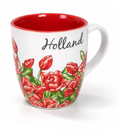Koffie mok Holland rode tulpen - Mok / beker voor koffie - Holland souvenir