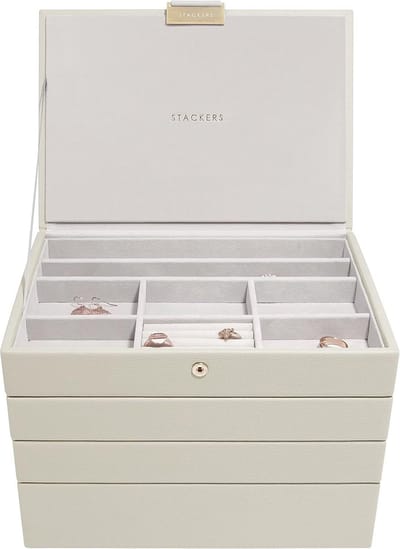 Luxe Sieradendoos Set van 4 voor Ringen, Oorbellen en Horloges